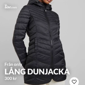 Lång dunjacka  - Använt skick men super fin!    Nypris:600kr  storlek XS men är liten i storleken så den skulle passa en XXS eller en liten S💘