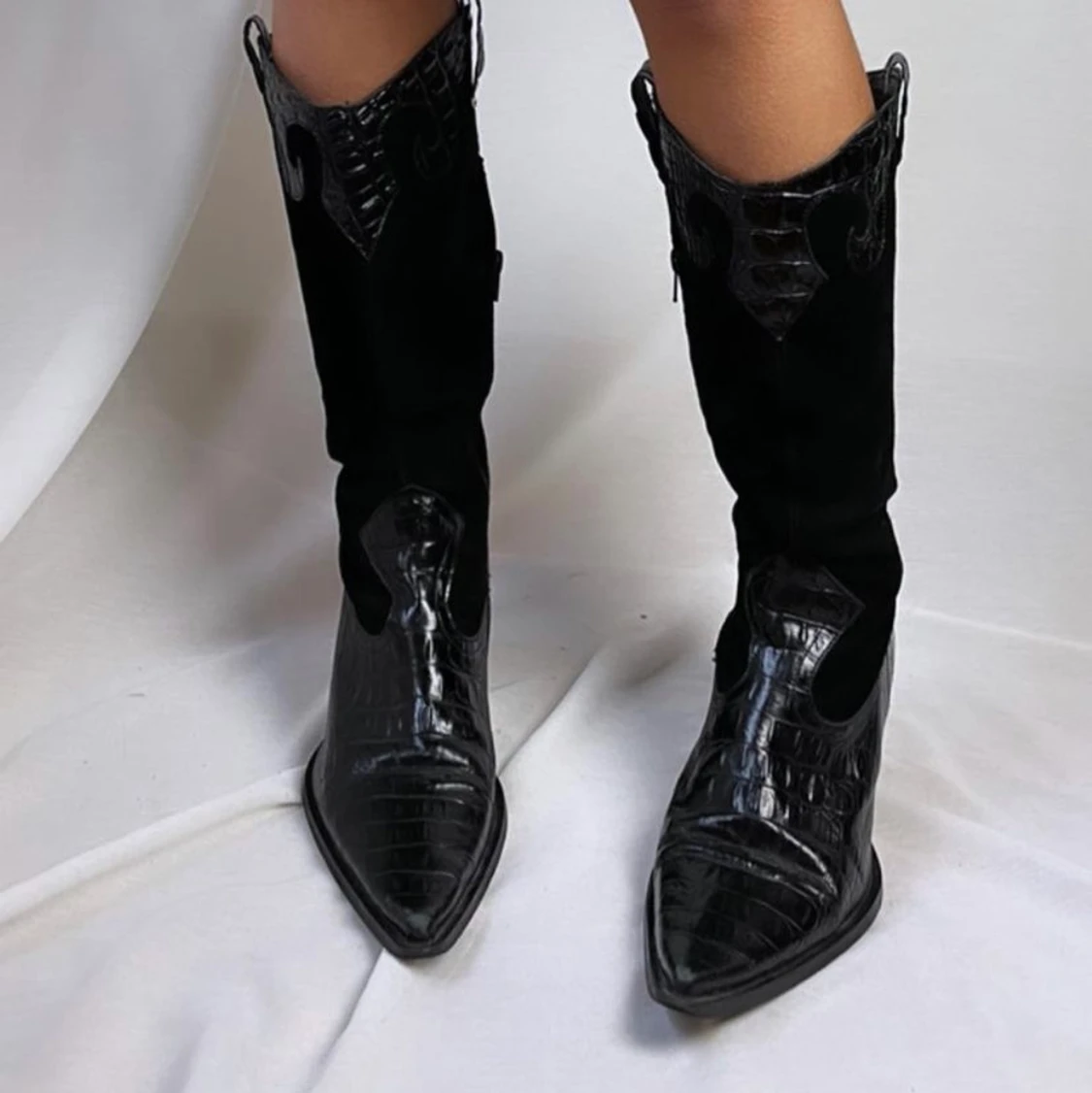 Svarta cowboy boots - 91