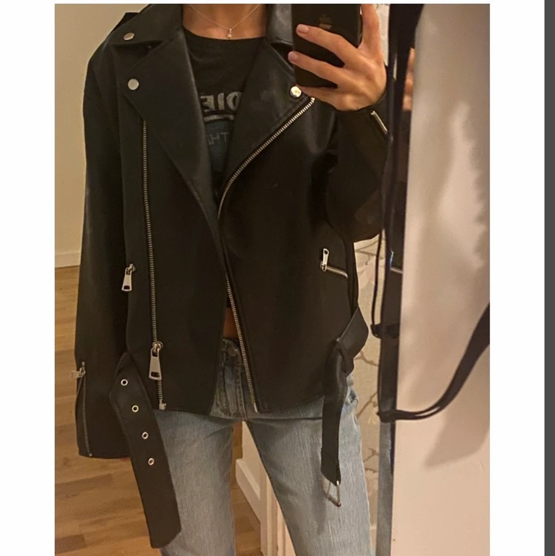 Oversized skinnjacka