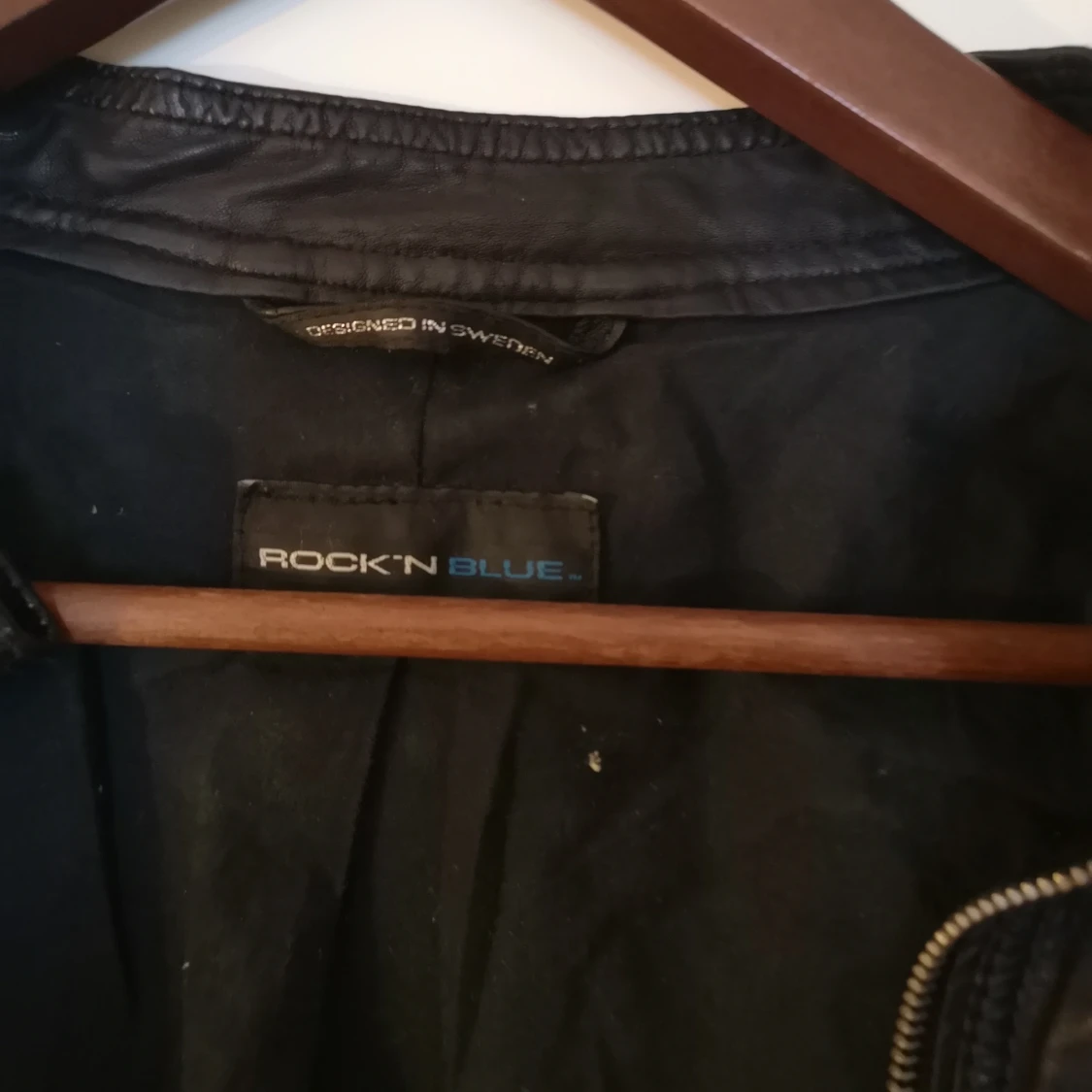 Äkta skin jacka cropped - 90