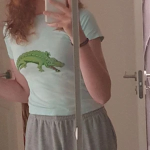 Jättesöt topp! - Jättegullig blå/vit topp med en krokodil, köpte den här på plick så den är lite använd, men inget man tänker på! 