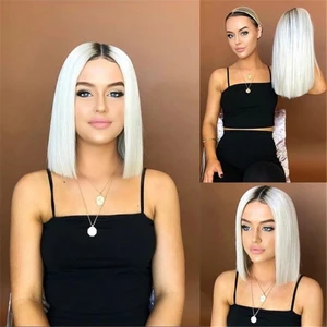 Wig woman New short hair white - Weight 300g. Height 30cm. The actual delivery time is estimated to be 8-15 working days. Please pay by PayPal.