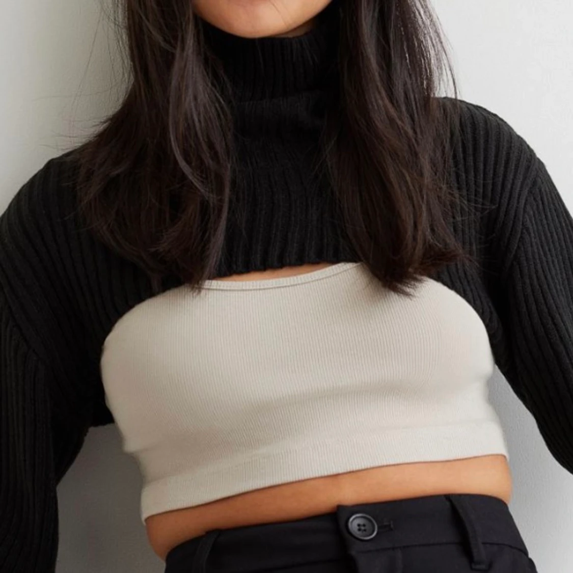 Trendig croppad tröja  - 90