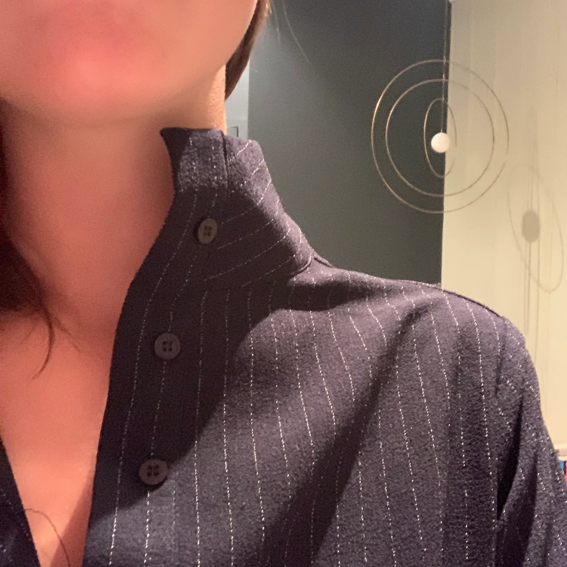 Marinblå Skjortklänning  - 90