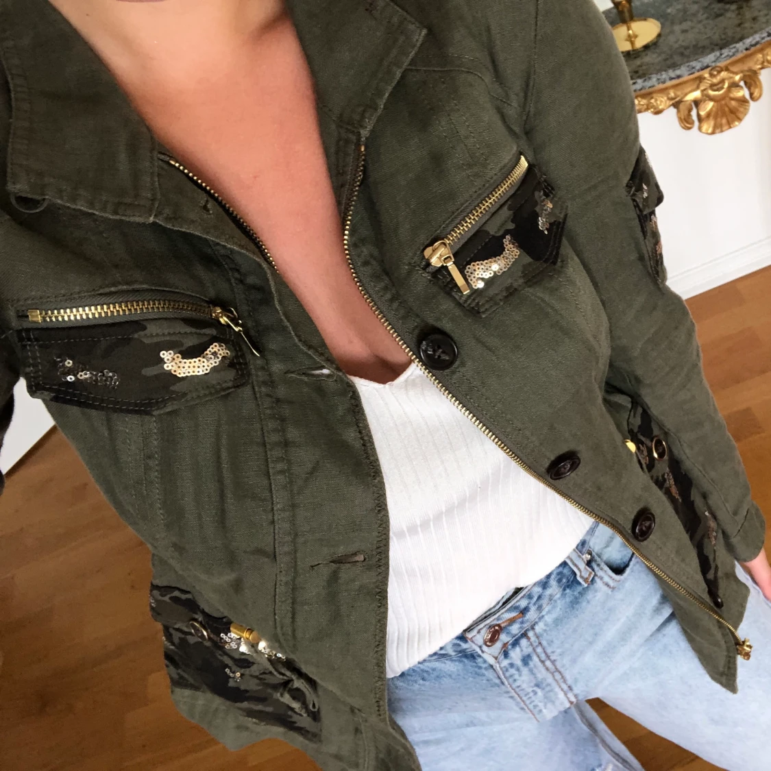 Militärgrön jacka - 90