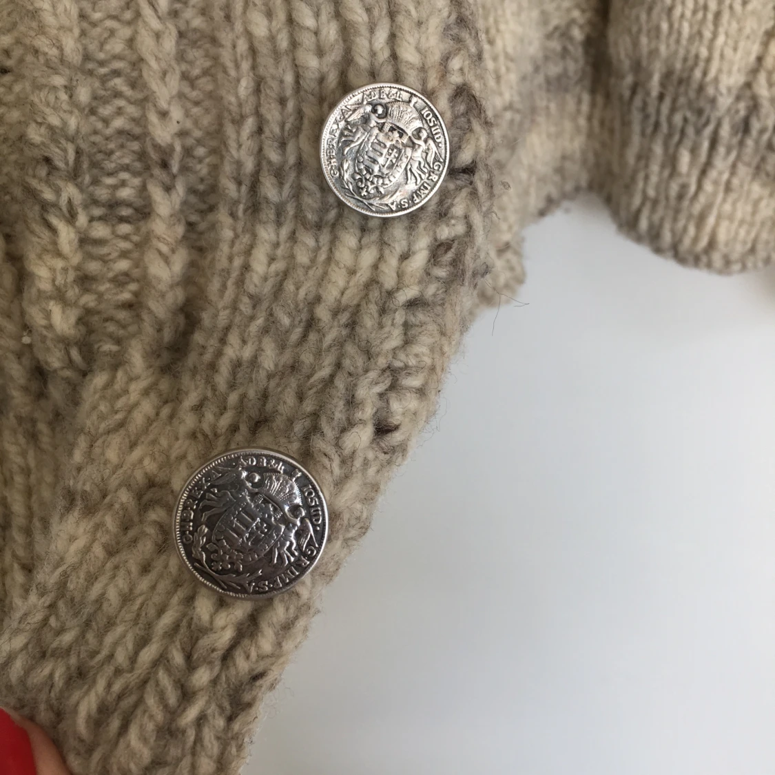 Vintage oversized kofta i ull - 91