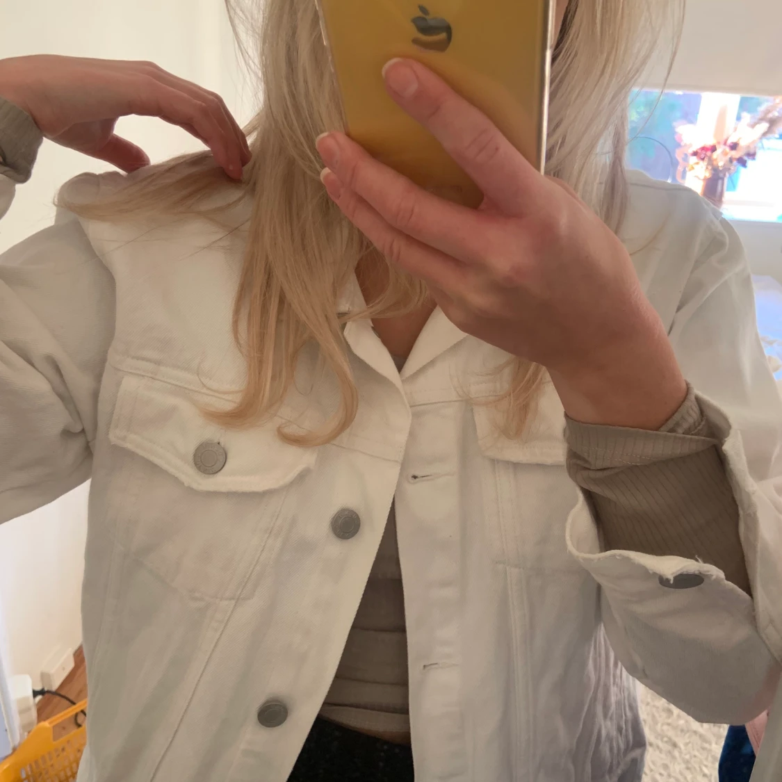 Vit jeansjacka💕  - 91