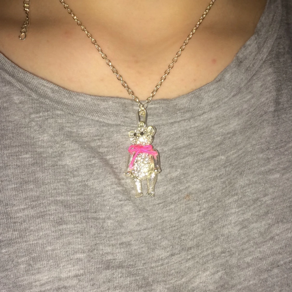 Silver halsband björn