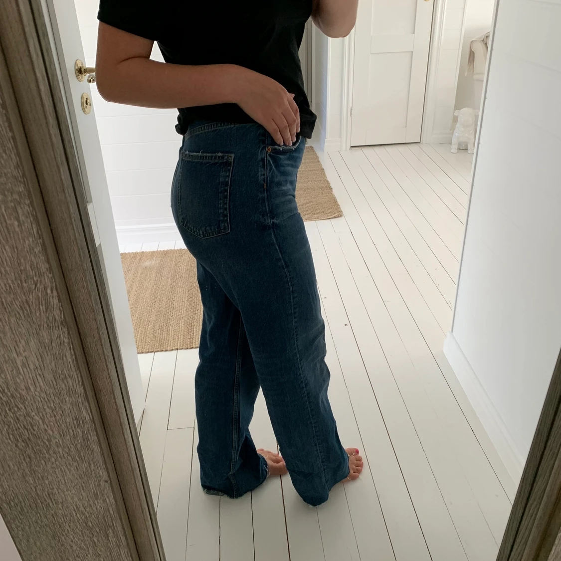 Zara jeans 90s full length mörkblå - 90