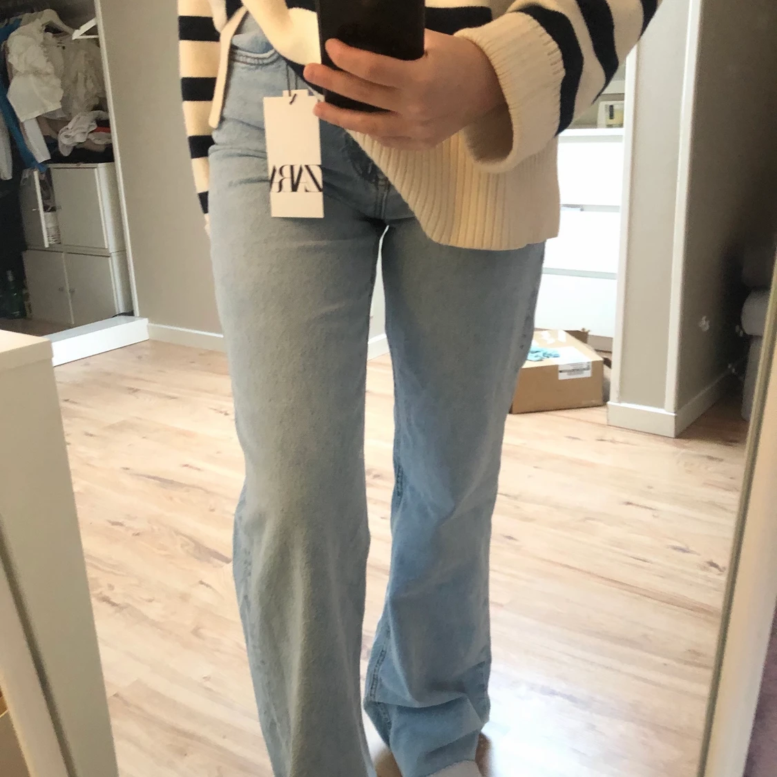 blåa jeans från zara  - 90