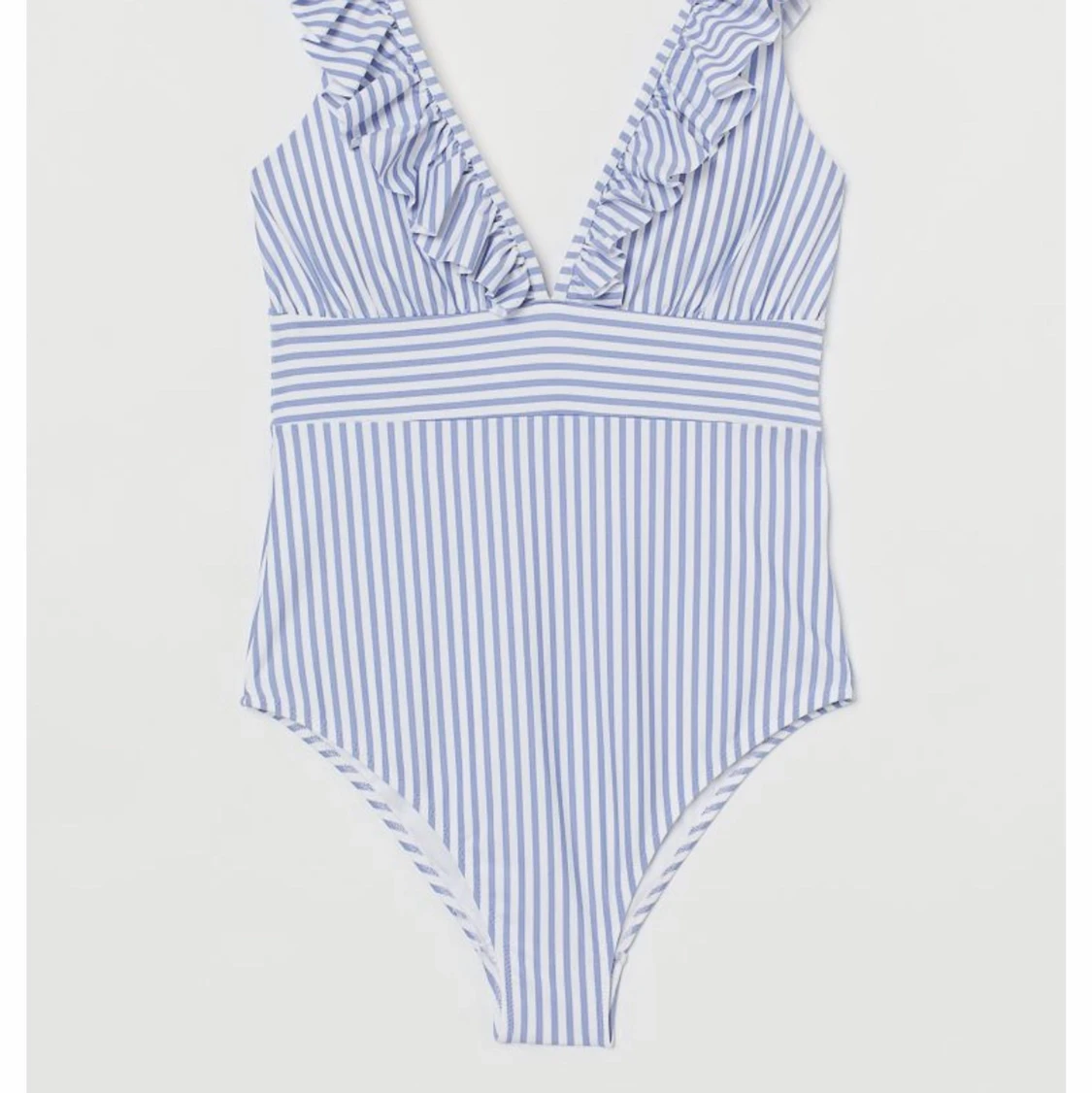 H&M Blå och vit randig baddräkt - 90