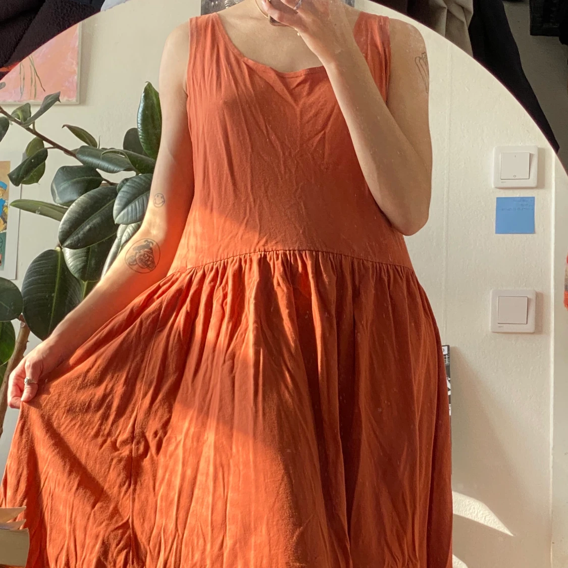 Orange klänning  - 91