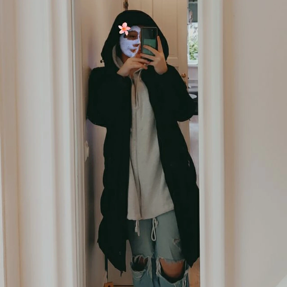 Lång pufferdunjacka. - 91