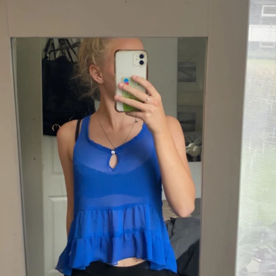 fint mörkblått linne - 90