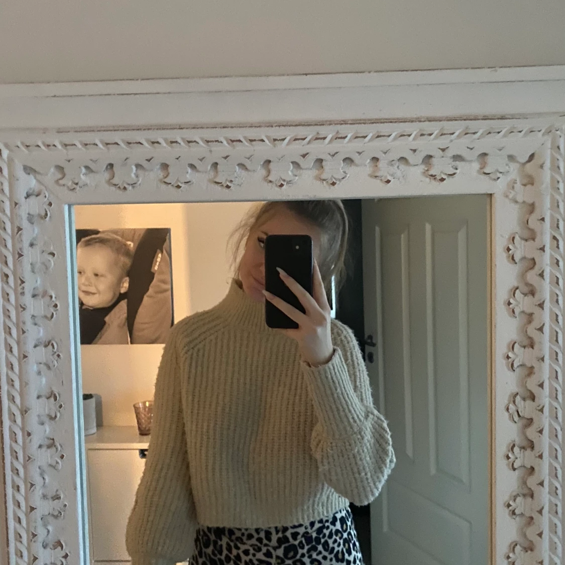 Beige Stickad tröja