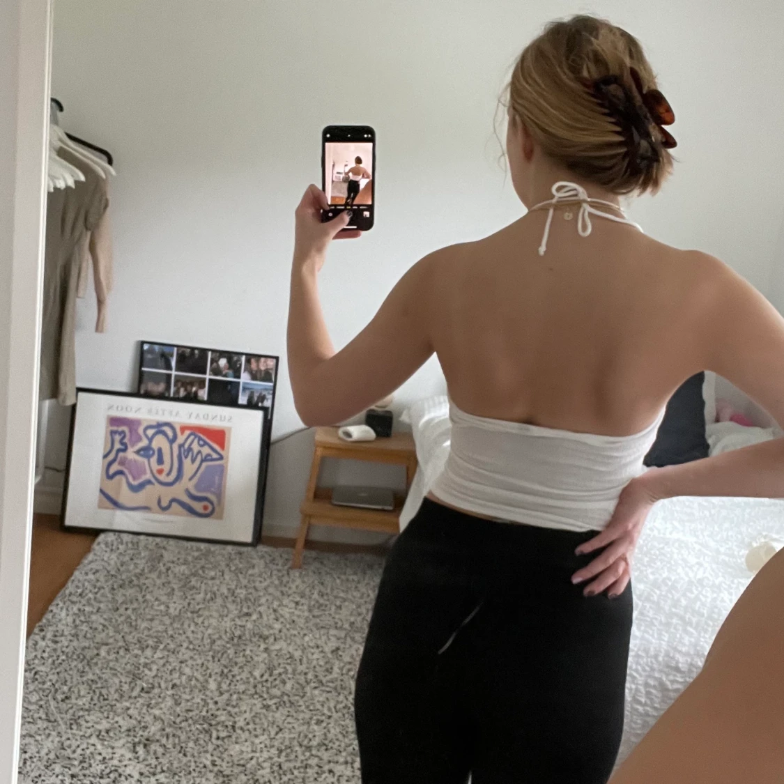 Topp med snörning öppen rygg - 90