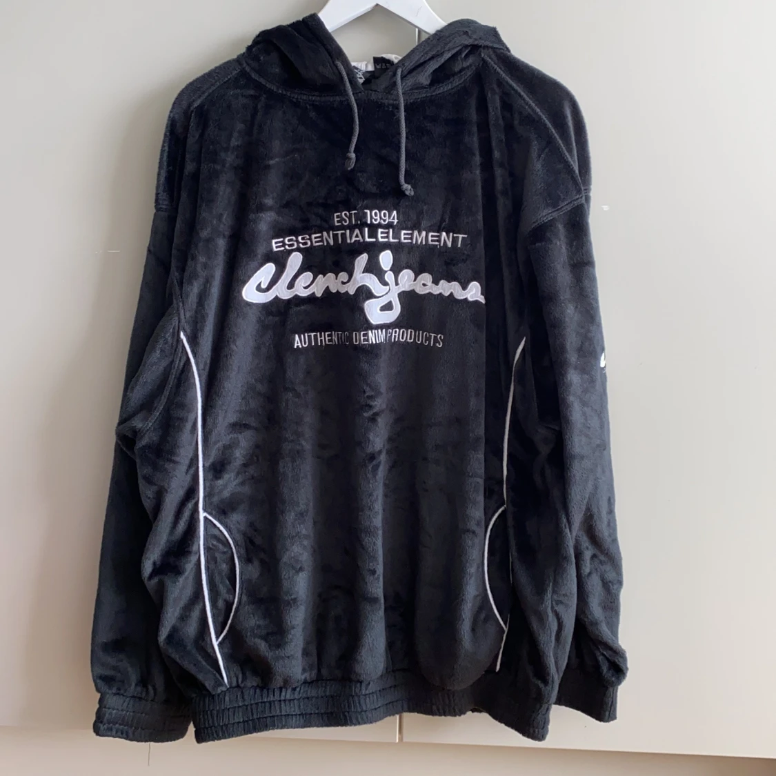 Clench jeans velour tracksuit set