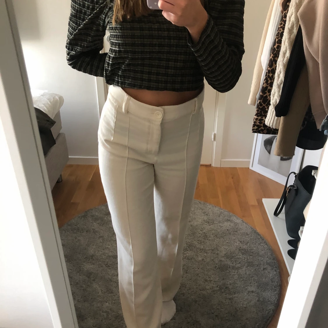 Vita kostymbyxor - 90