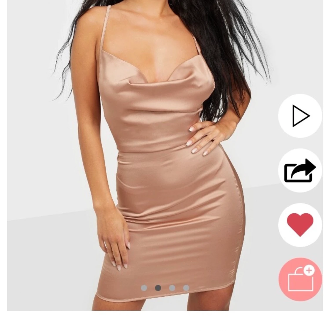 Nelly satinklänning - 90