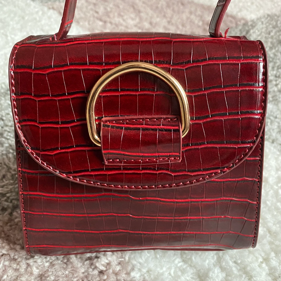 Red Ring Detail Croc Bag - 90