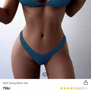 Grönblå bikini - Så himla fin men även denna överdel är för liten för mig, endast testat