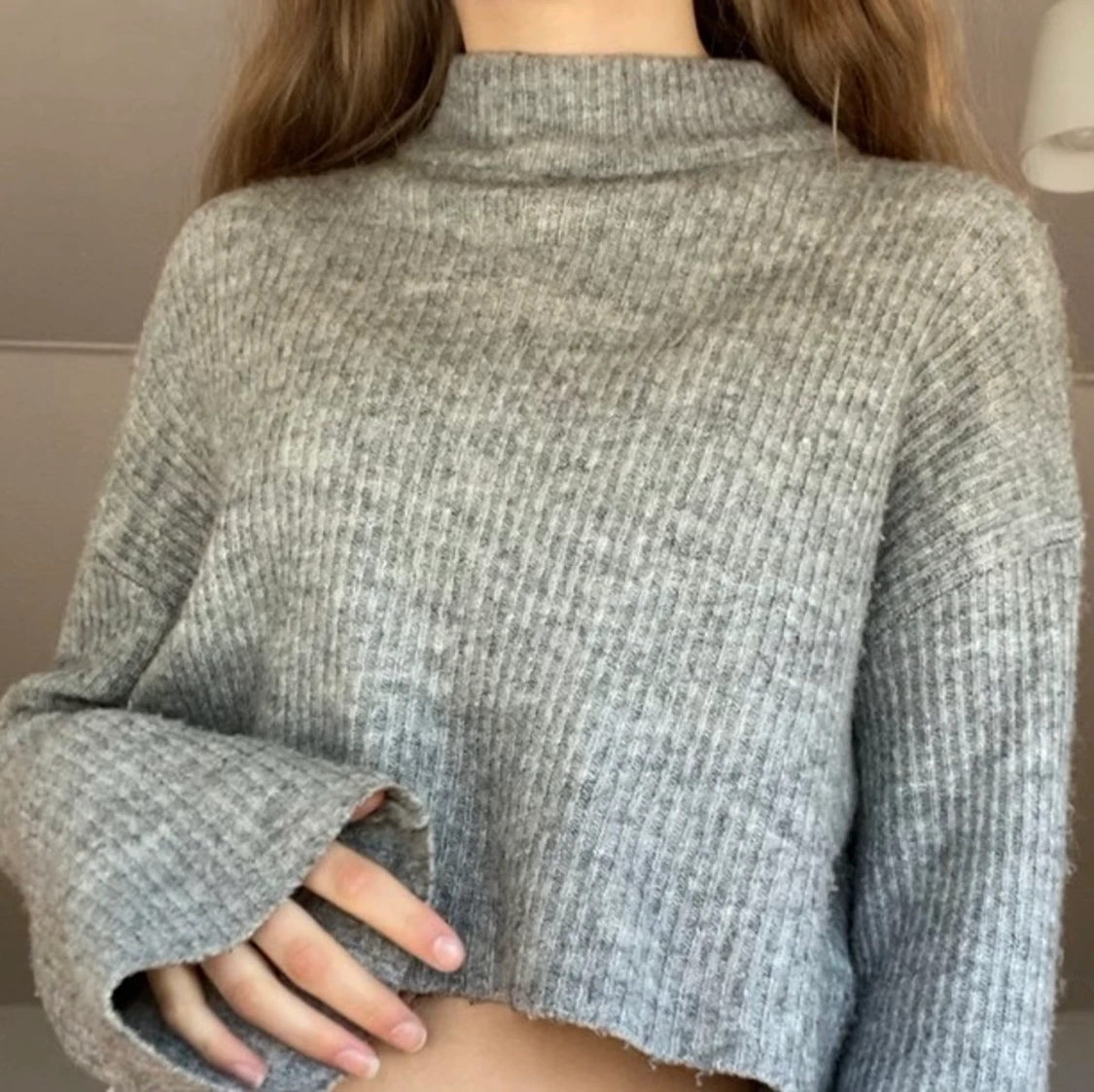 Grå stickad tröja! - 90