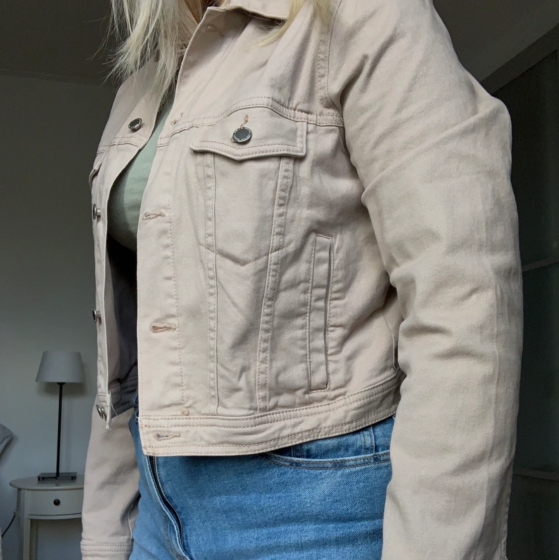 Croppad jeans jacka - 91