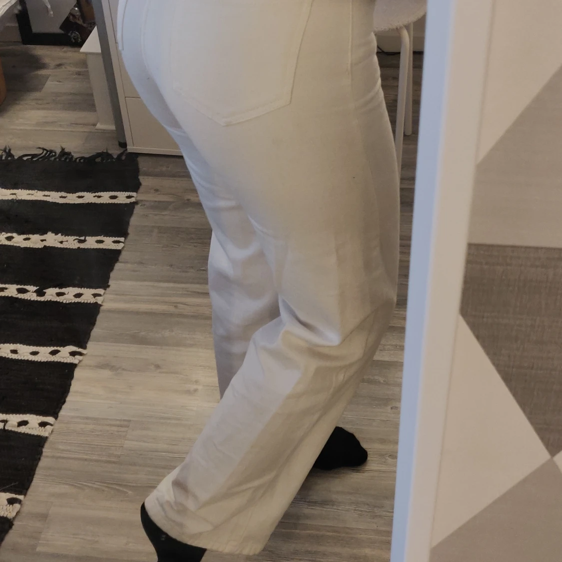 Vita jeans med raka ben