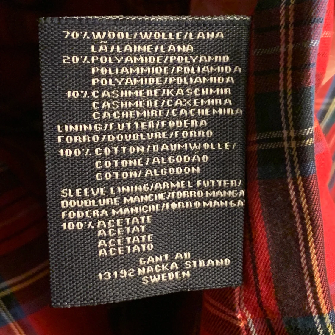 Svart GANT Ullkappa i storlek S - 91