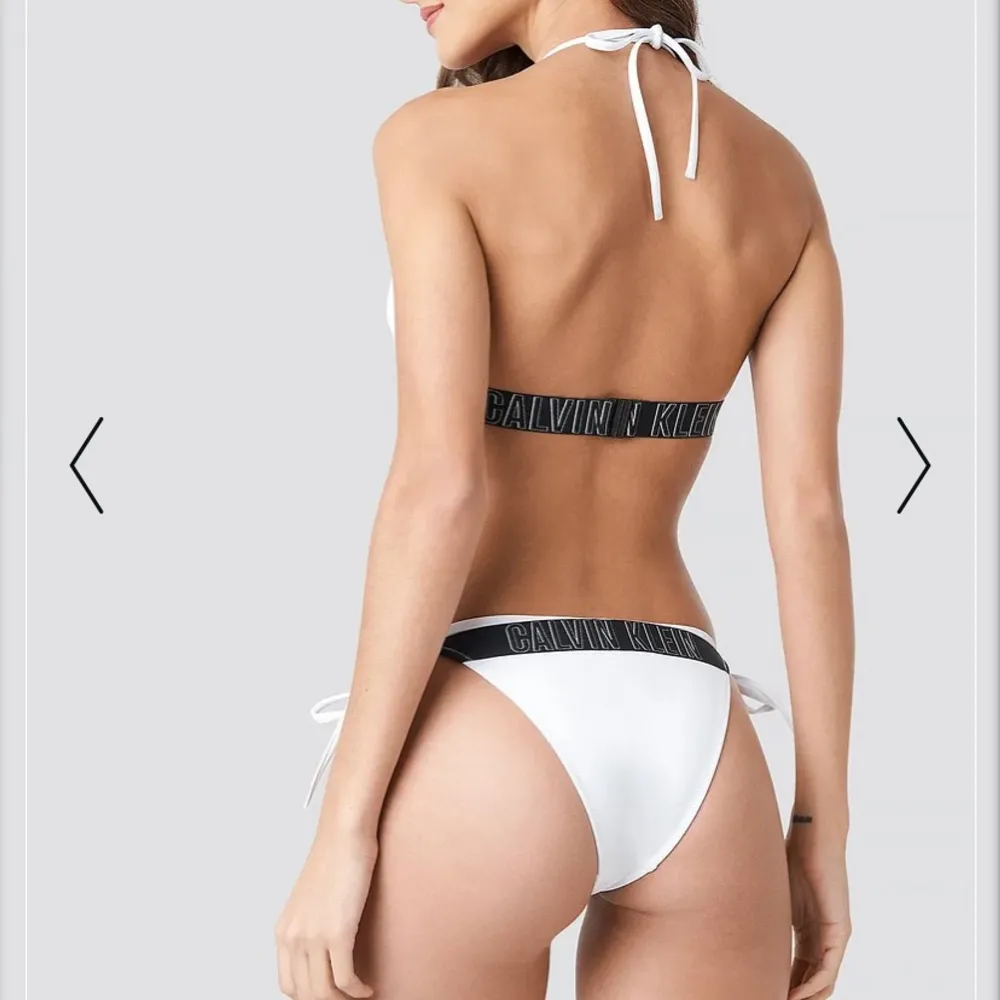 Bikini från Calvin Klein, köpt för ca 1000kr och är endast använd ett fåtal gånger då jag inte tycker att den passar mig. Annar supersnygg💗. Övrigt.