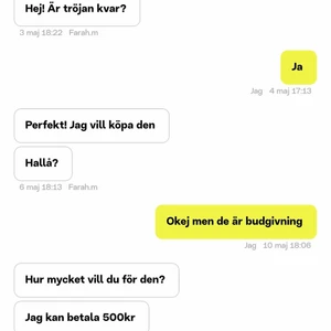 “Köpare” - Dethär får jag in veckovis pga att jag inte säljer ett visst plagg längre eller för att jag svarar sent, människor som köper av mig kollar på recensioner och märker att de är mycket dåligt. De som har skrivit 1stjärna och ned har inte ens köpt något utav mig