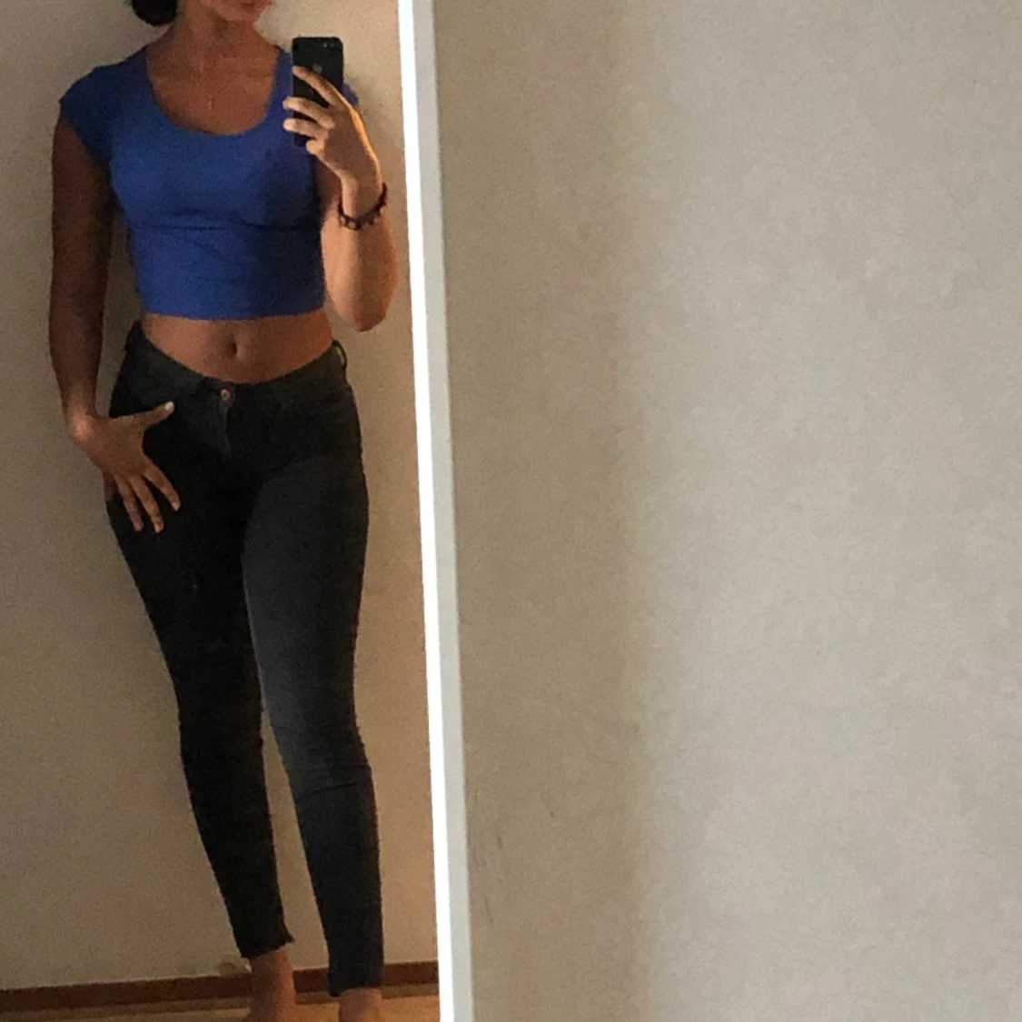 Svart/gråa jeans  - 90