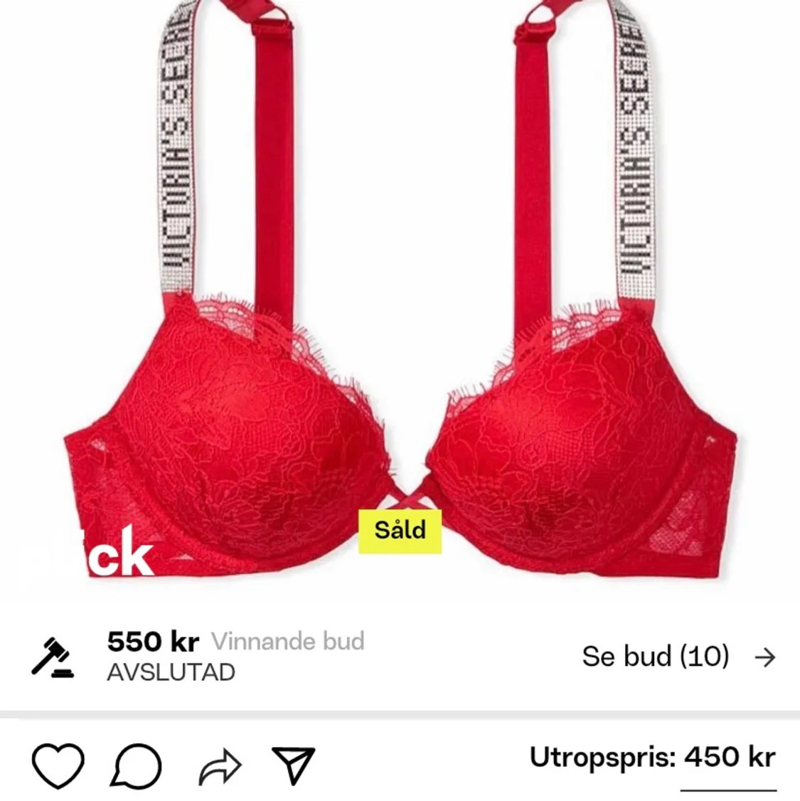 Röd Victoria Secret bh 