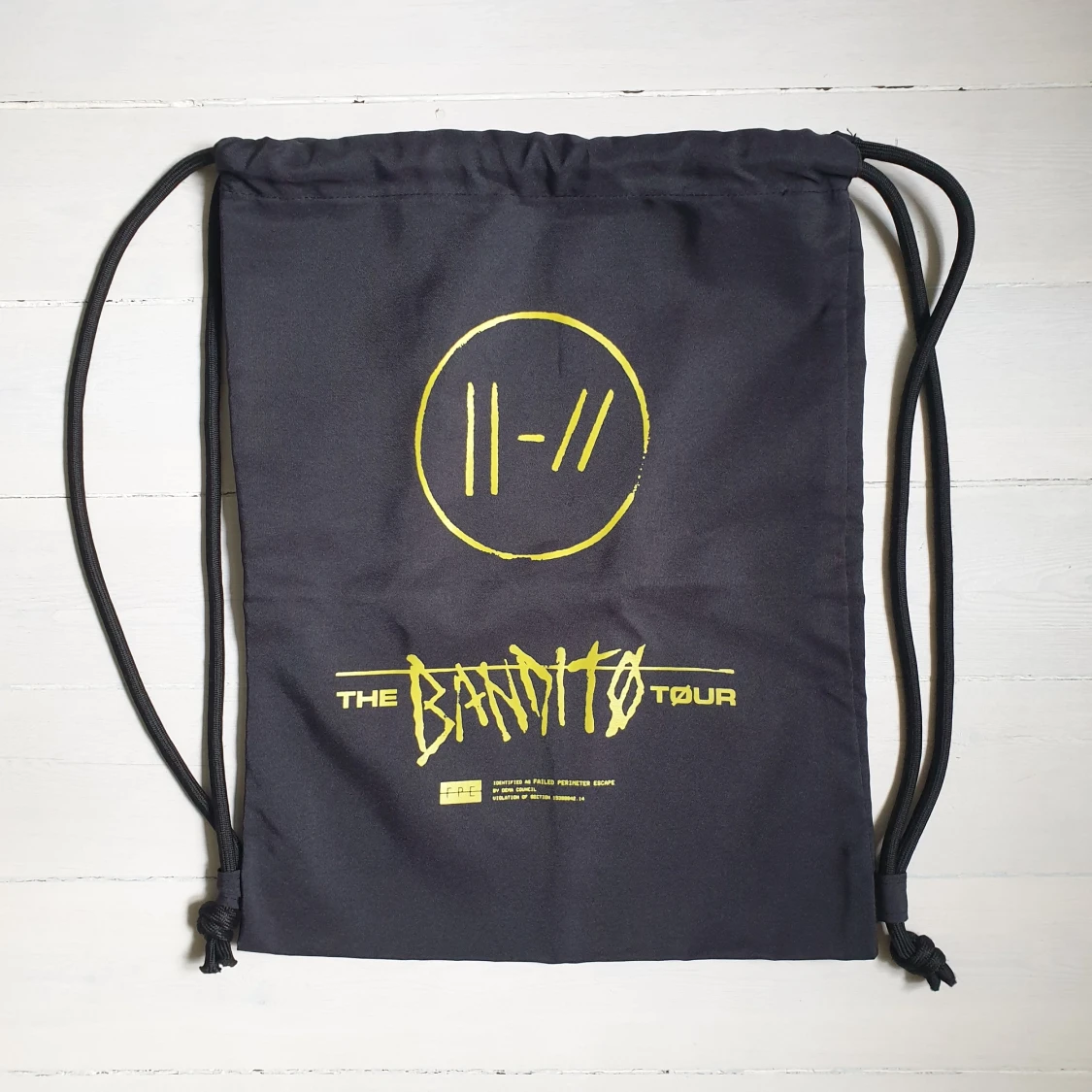 Svart drawstring sportbag TOP - 90