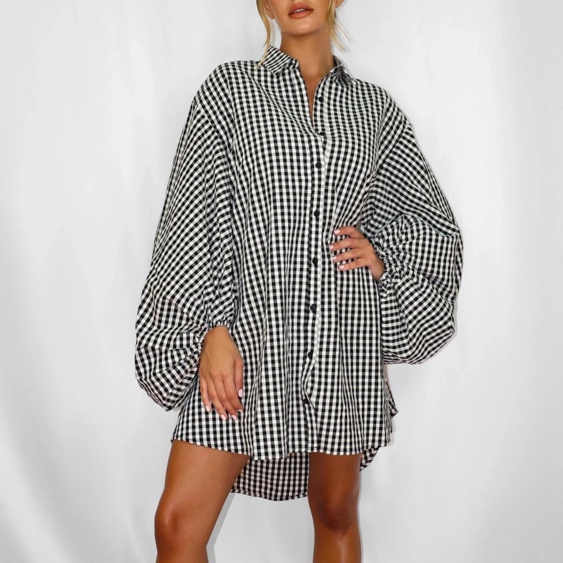 Missguided rutig klänning