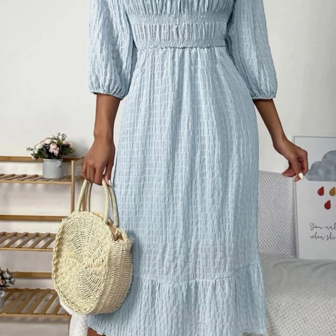 Blå sommar klänning 