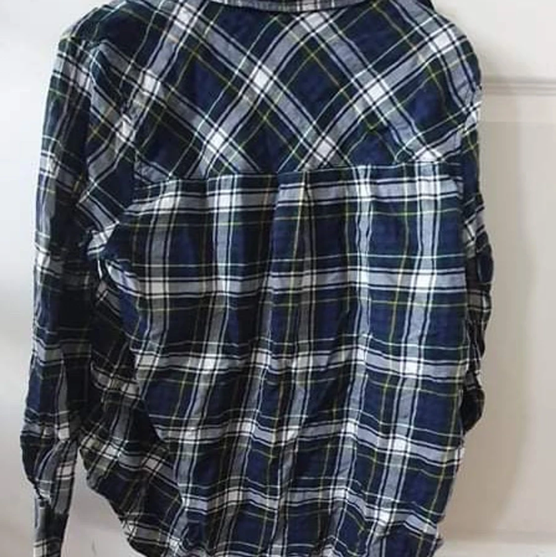 Blå rutig Skjorta  - 90