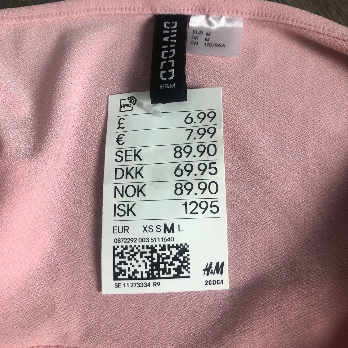 H&m ljusrosa topp - 91