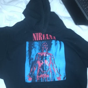 nirvana hoodie - aldrig använd! limiter edition och köpt i new tork för 700kr på urban outfitters! storlek small