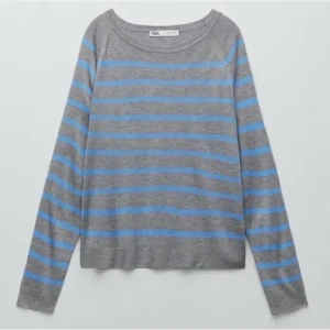 Grå blå randig tröja - Zara