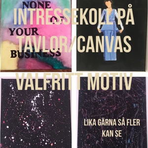 Tavlor/målningar/canvas - Tänkte kolla intresse på om någon vill göra ”beställning” på något motiv på en tavla eller så. Jag är absolut inte den bästa men jag lägger ner tid och tycker det är roligt. Har även fler mer ”skisser” som jag kan lägga in bild på senare. Just dom målningarna på bilden är One direction/Harry Styles kopplade men kan även göra annat. Priser och sånt kommer jag tänka på om det finns intresse, om någon har frågor skriv i kommentarerna eller privat💗                                                                  Lika gärna så fler kan se, de skulle uppskattas💕💕                   (Kan dessvärre inte göra avancerade motiv men bara skicka bild på vad du vill ha så kan jag se vad jag kan göra)