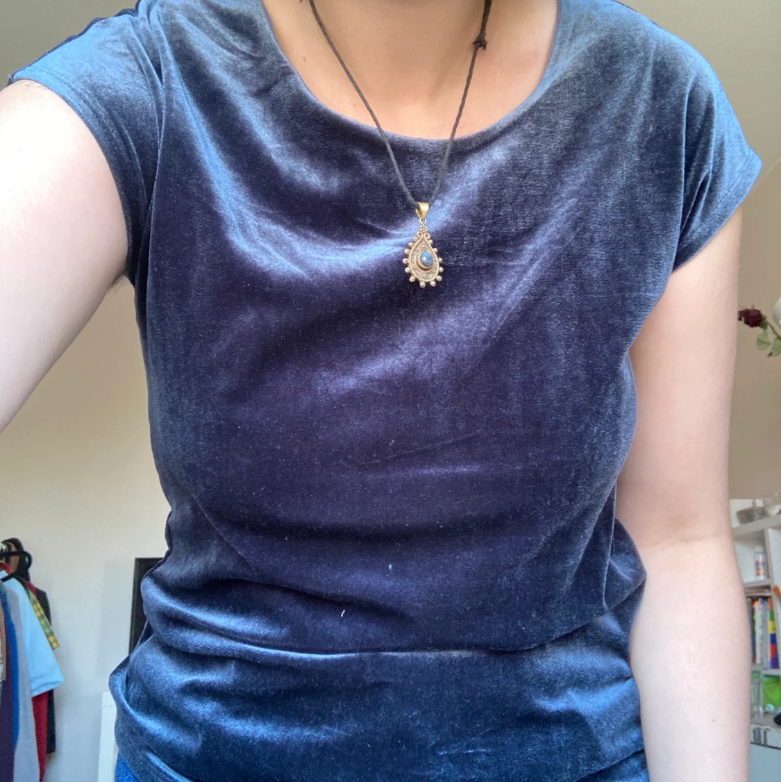 Glänsande velvet t-shirt - 90