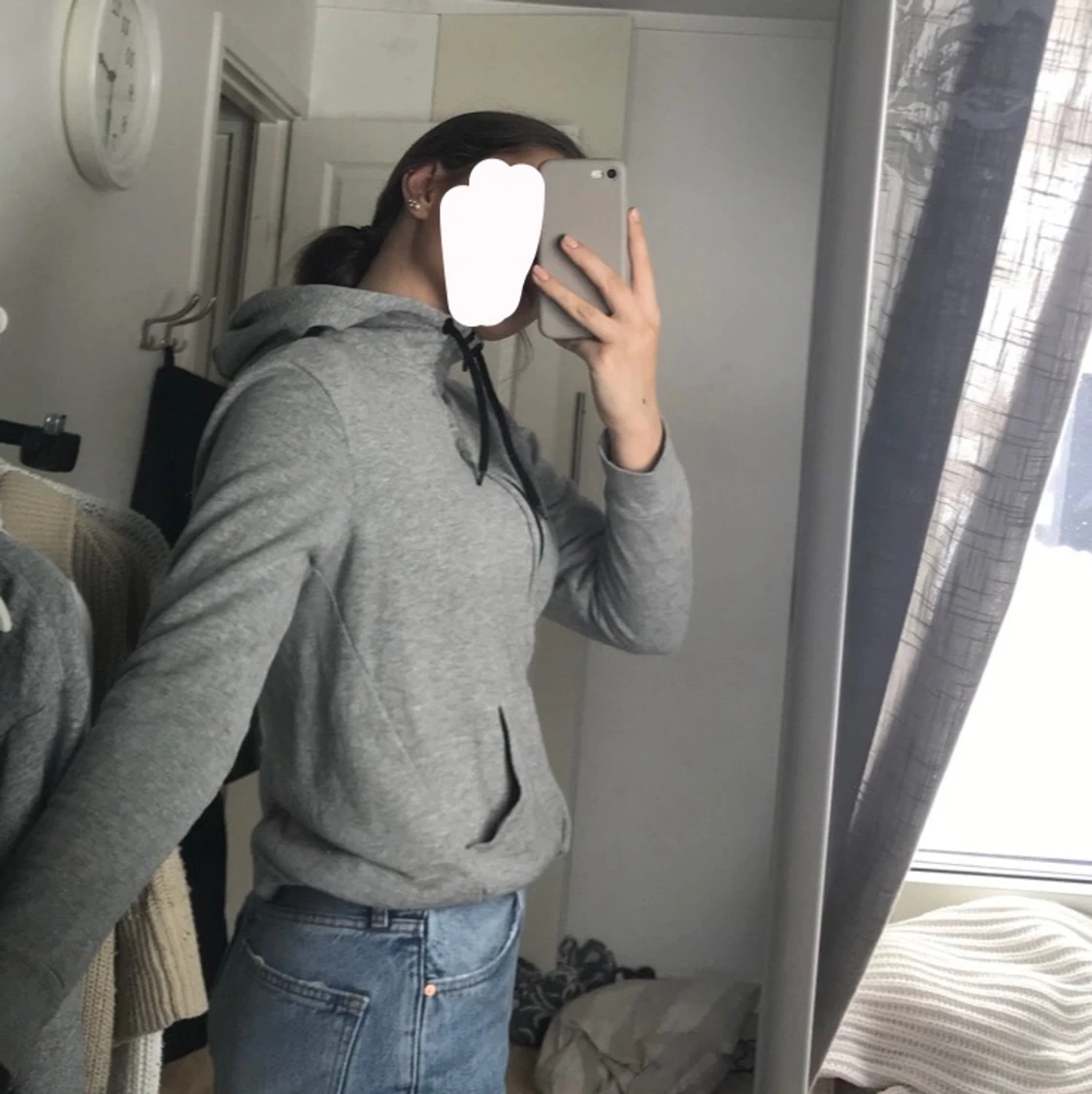 Grå Kofta/hoddie 💗 - 91