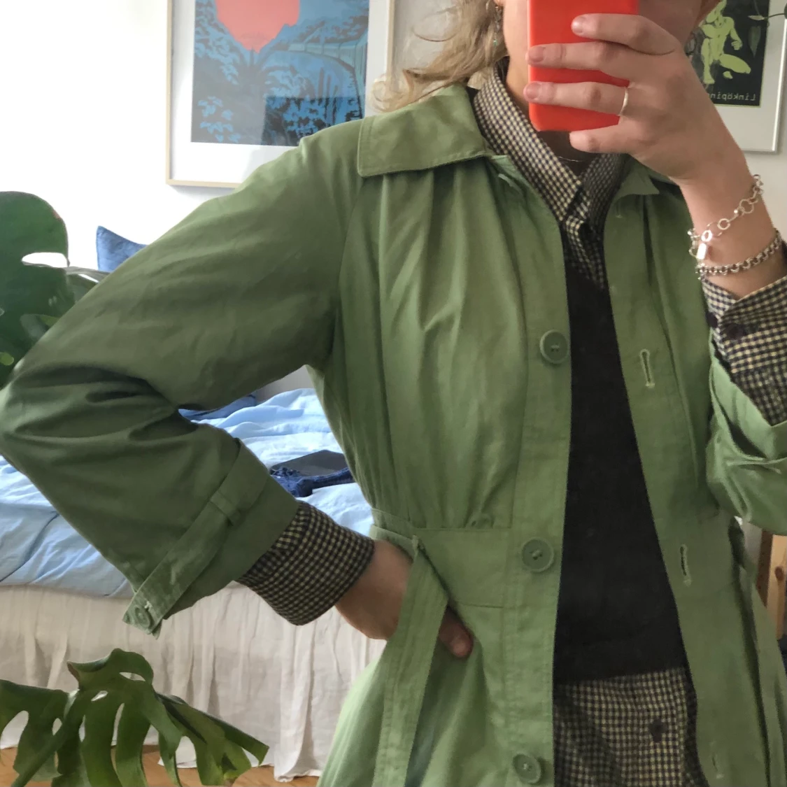 Grön vårkappa - 90