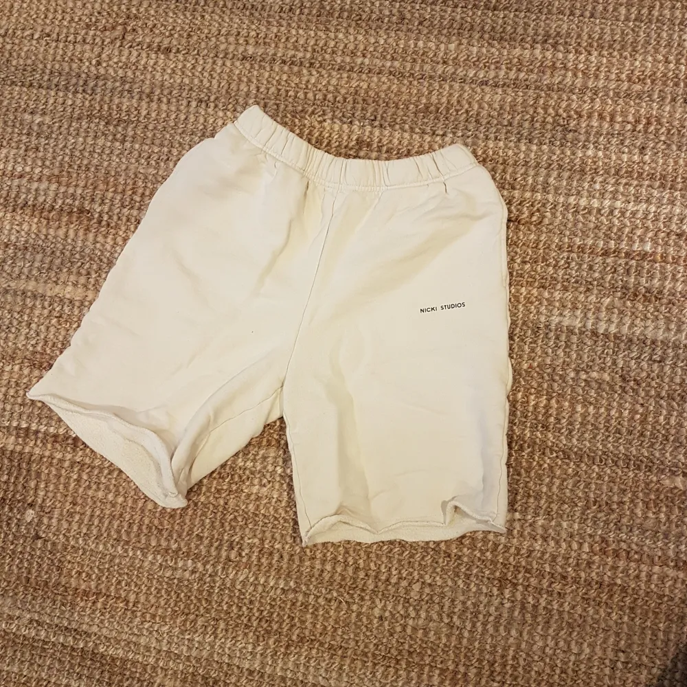 Creme white shorts. They're soft and fuzzy on the inside. . Shorts.