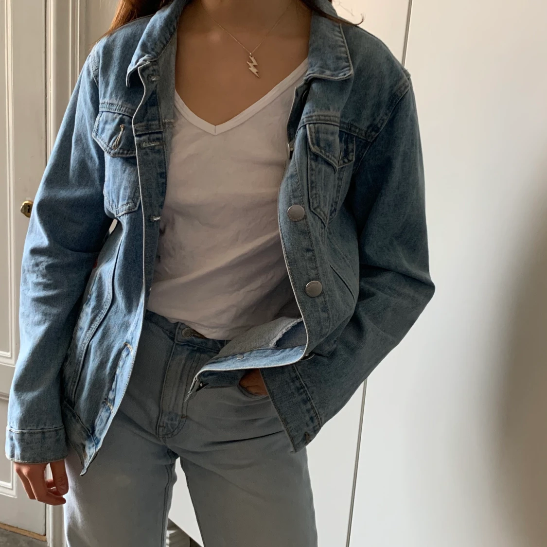 Jeansjacka med tryck  - 90