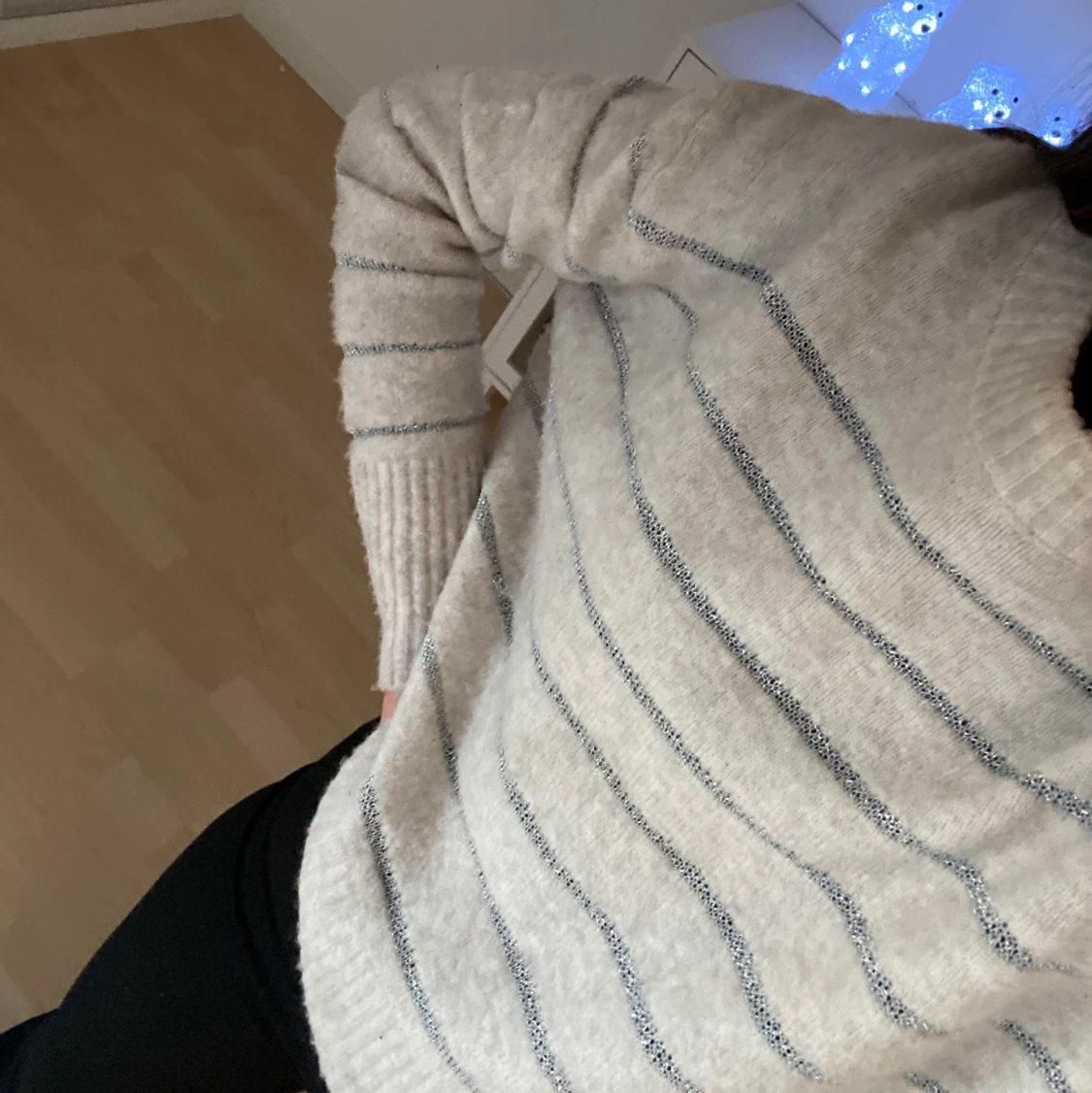 Jättefin stickad tröja - 90