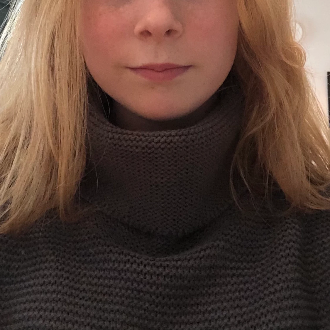 🤎Mörkgrå/brun stickad polotröja🤎 - 90