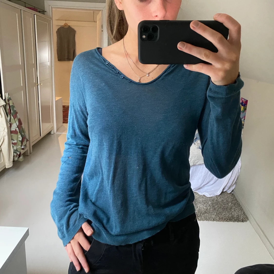 Blå Zadig tröja med tryck 