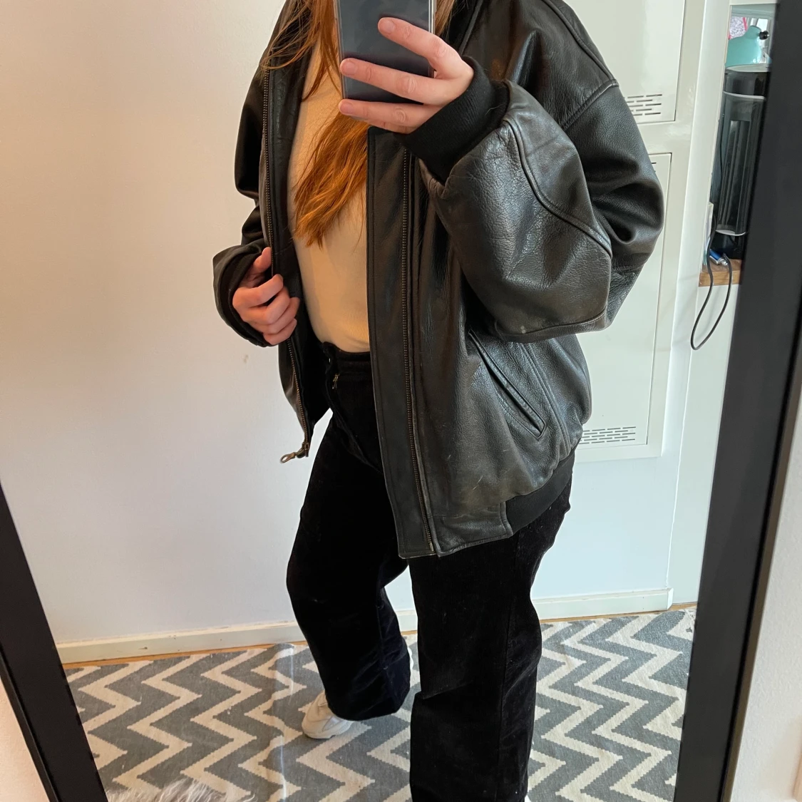 Oversize Skinnjacka i bomber modell!  - 91